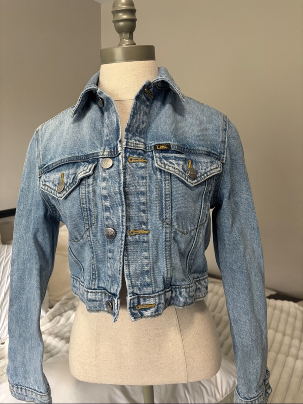 Lee Light Wash Cropped Denim Jacket